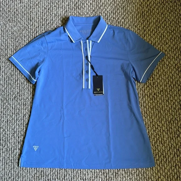 Women's Blue Polo Shirt - Picture 2 of 6